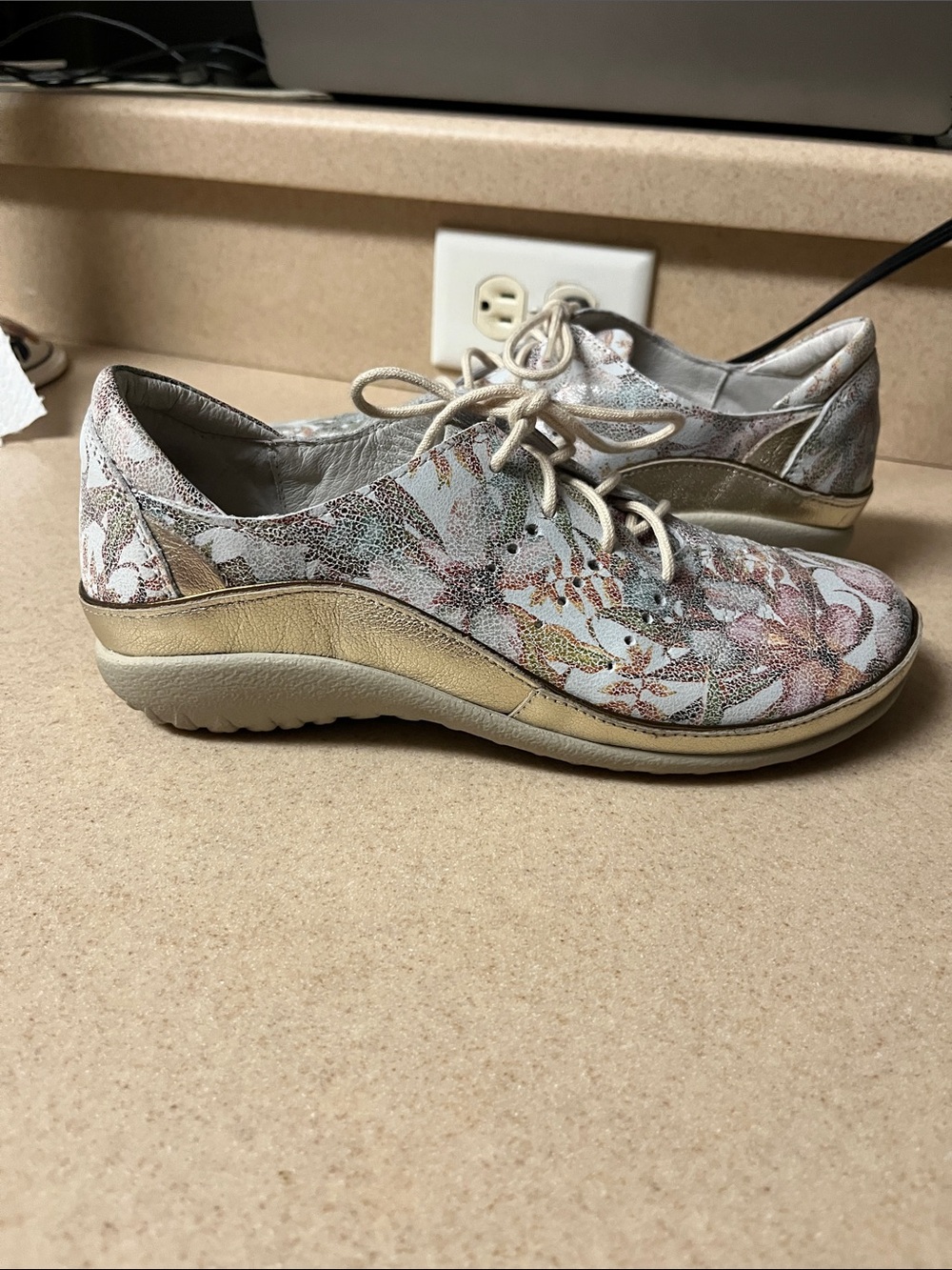 Naot Kumara - Floral Radiant Gold Sneakers - 37 - 6 - Koru Collection